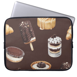 Funda Para Portátil Deliciosos postres: Patrón de esbozo de comida