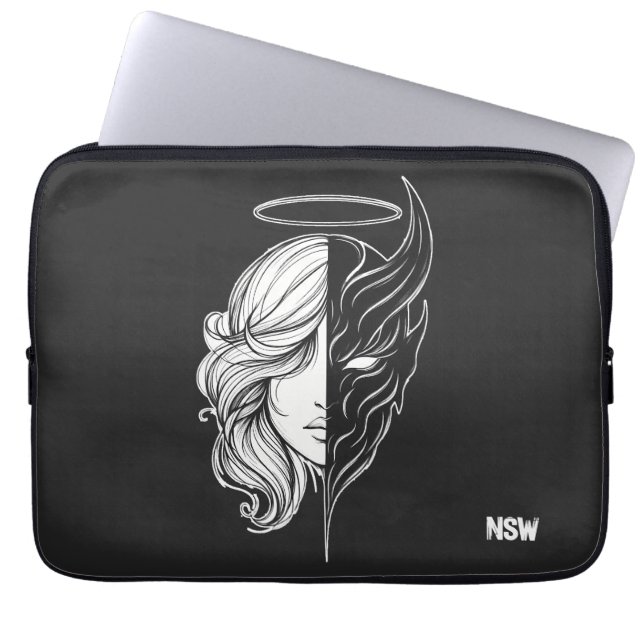 Funda Para Portátil Demonio Ángel (Frente)