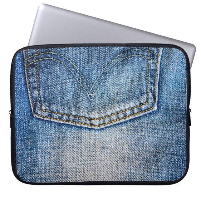 Funda Para Portátil Denim azul (Frente)