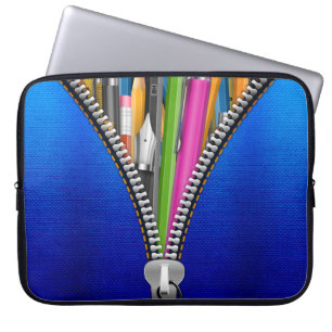 Funda Para Portátil Denim Portátil Bag con gráfico de cierre