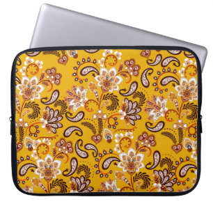 Funda Para Portátil Dense floral mano ornamental dibujar fantasía flor