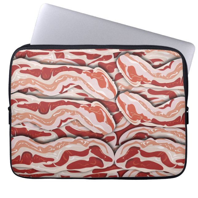 Funda Para Portátil Desayuno épico Diseño Ilustrado del Patrón Bacon (Frente)