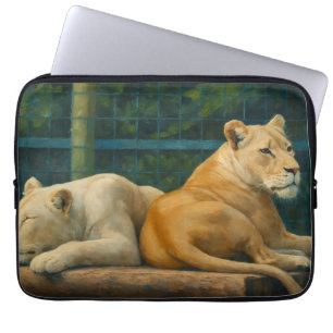 Funda Para Portátil Descanso protegido - Pareja de leones en ambientes
