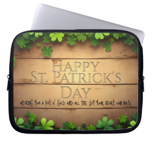 Funda Para Portátil Deseos Afortunados de San Patricio 🍀
