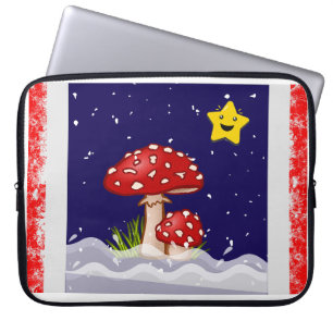 Funda Para Portátil Deseos de Navidad, días nevando