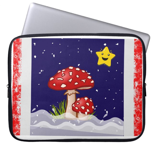 Funda Para Portátil Deseos de Navidad, días nevando (Frente)