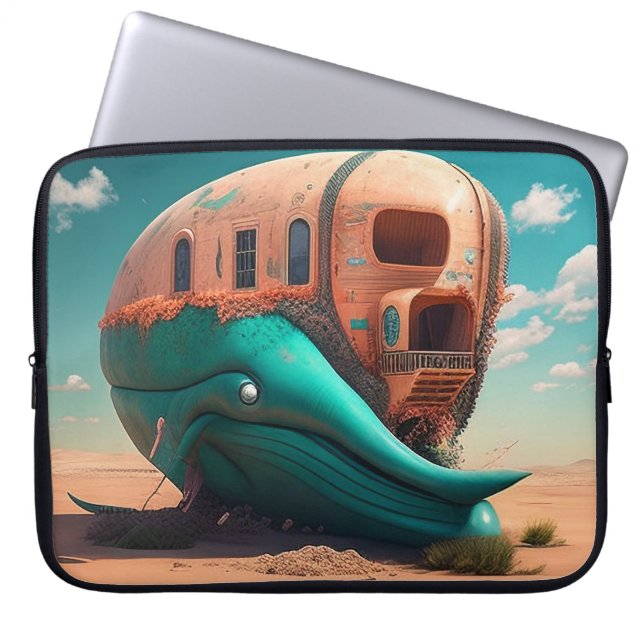Funda Para Portátil Desert whale house (Frente)