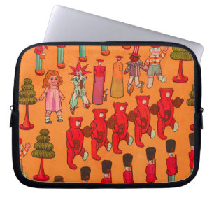 Funda Para Portátil Desfile de juguetes navideños antiguos 1907 Revist