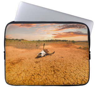 Funda Para Portátil Desiertos   Desierto con cráneo de vaca