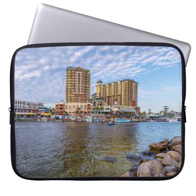 Funda Para Portátil Destin Harbour Boardwalk Laptop Sleeve (Frente)