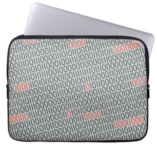 Funda Para Portátil Detalles del rojo del CÓDIGO BINARIO