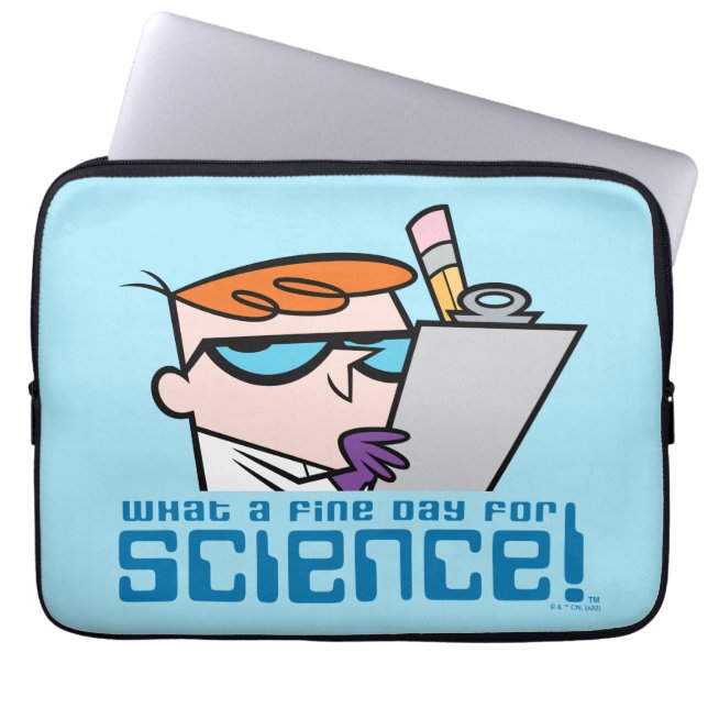Funda Para Portátil Dexter - ¡Qué Buen Día Para La Ciencia! (Frente)