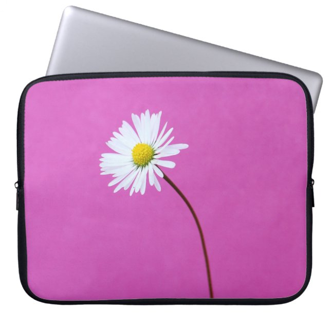 FUNDA PARA PORTÁTIL DÍA BLANCO SOBRE FONDO ROSA (Frente)