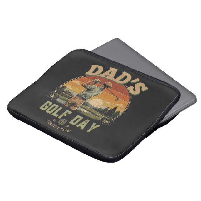 Funda Para Portátil Día de Golf de Papá (Superior anverso)