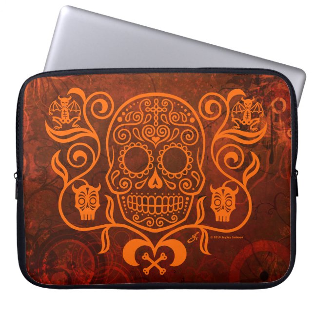 Funda Para Portátil Día de la Calavera del Azúcar Muerto (Frente)