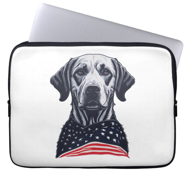 Funda Para Portátil día de la independencia de labrador retriever (Frente)