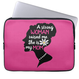 Funda Para Portátil Día de la madre rosa, una mujer fuerte inspiradora