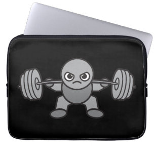 Funda Para Portátil Día de la Pierna - Plaza - Kawaii Weightlifter