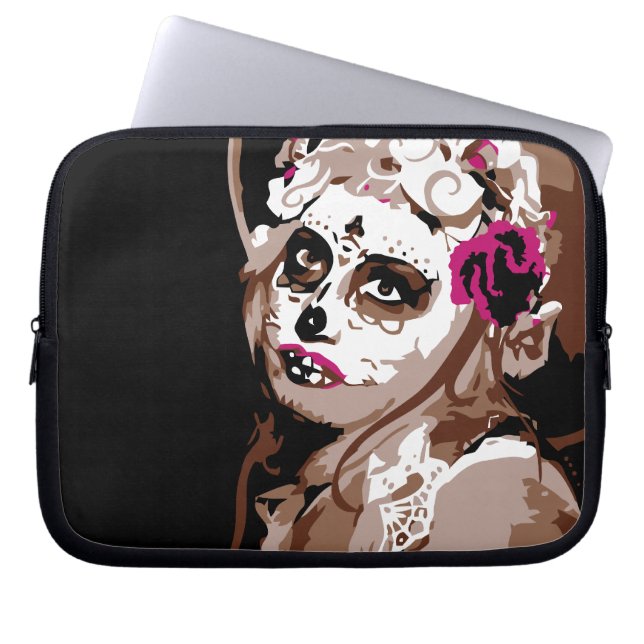 Funda Para Portátil dia de los muertos (Frente)