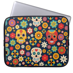 Funda Para Portátil Dia de los Muertos Vintage