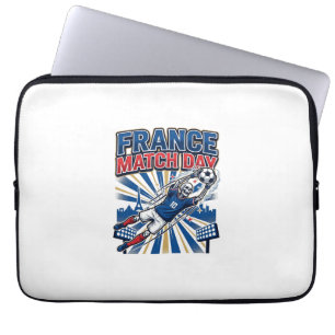 Funda Para Portátil Día de partido de Francia Esqueleto Delantero Naci