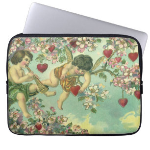 Funda Para Portátil Día de San Valentín Victoriano Antiguo Cupidos Cor