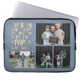 Funda Para Portátil Día del Padre Collage de 4 Fotos