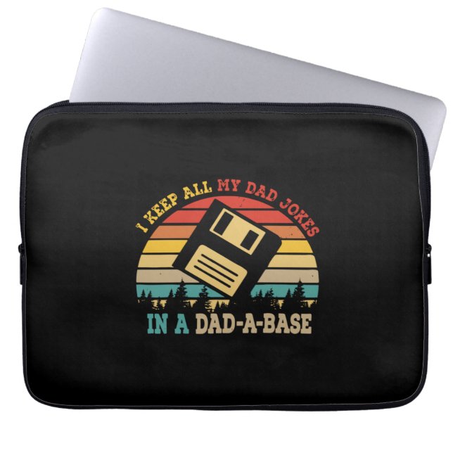 Funda Para Portátil Día del padre guardo todos los Chistes de mi papá (Frente)