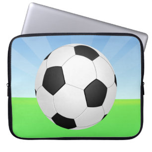 Funda Para Portátil Día soleado de la bola de fútbol