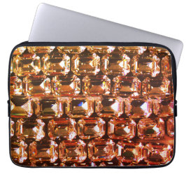 Funda Para Portátil Diamantes amarillos, diamantes de naranja, piedras