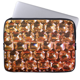Funda Para Portátil Diamantes amarillos, diamantes de naranja, piedras