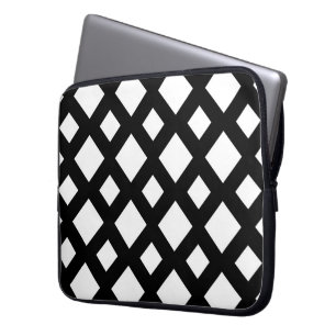 Funda Para Portátil Diamantes blancos en negro