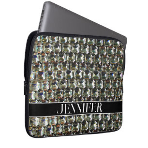 Funda Para Portátil Diamantes, patrón de joyas de piedra gemela