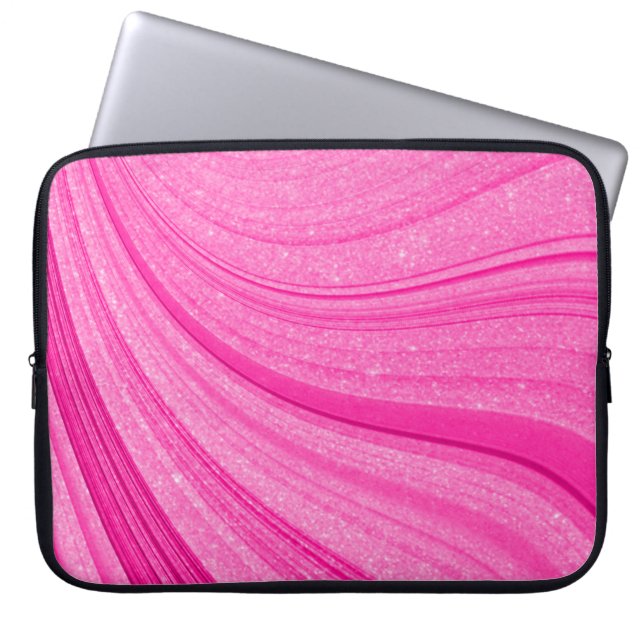 Funda Para Portátil Diamantina rosada (Frente)