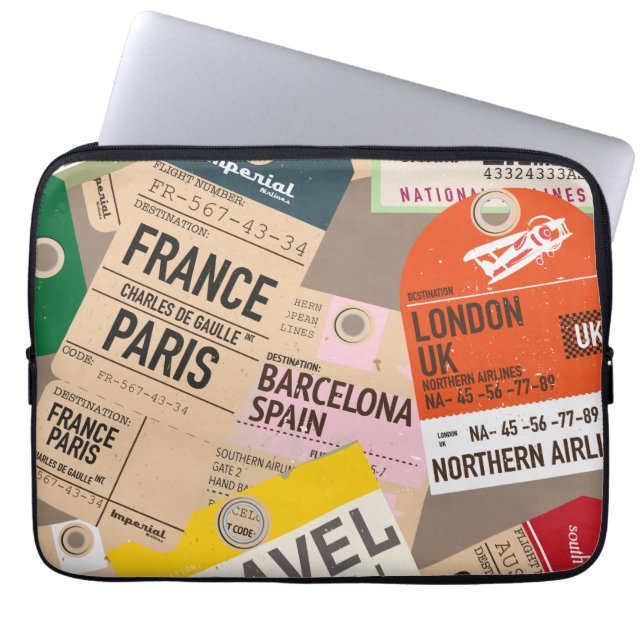 Funda Para Portátil Diario de viajes (Frente)
