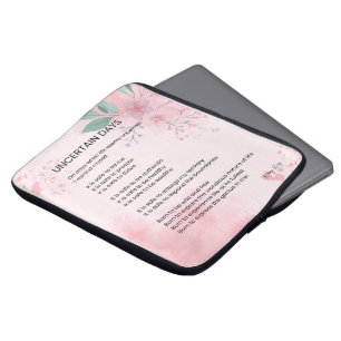 Funda Para Portátil Días inciertos - Poema de esperanza de valor