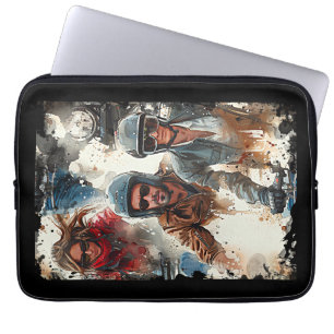Funda Para Portátil Dibujo acuarela MotoBikers
