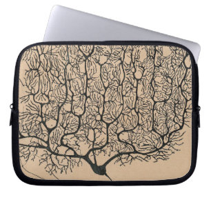 Funda Para Portátil Dibujo anatómico vintage de la neurona de Purkinje