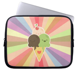 Funda Para Portátil Dibujo animado del helado de Kawaii