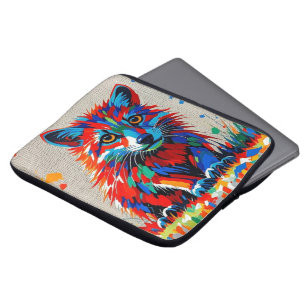 Funda Para Portátil Dibujo de arte animal abstracto de Puppy Expressiv