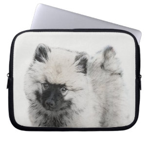 Funda Para Portátil Dibujo de cachorros de Keeshond - Arte de perros o