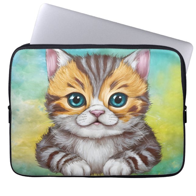 Funda Para Portátil Dibujo de gato (Frente)