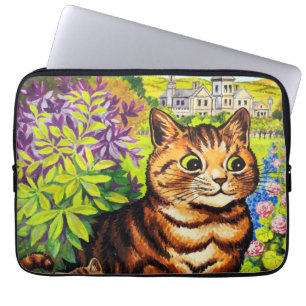Funda Para Portátil Dibujo de gato y gatitos lindos por Louis Wain
