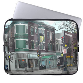 Funda Para Portátil Dibujo del centro de Madison, Wisconsin