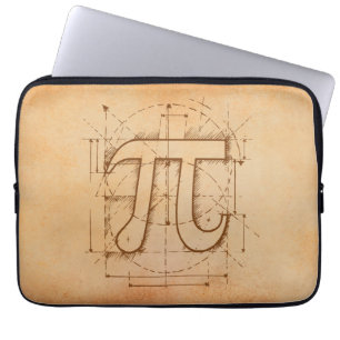 Funda Para Portátil Dibujo del número del pi
