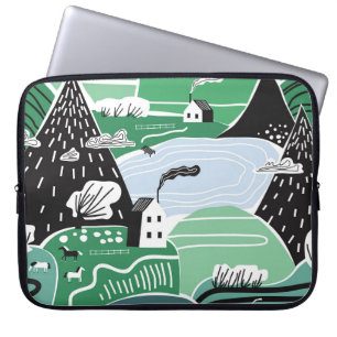 Funda Para Portátil Dibujo manual de ilustraciones gráficas abstractas