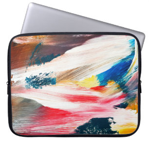 Funda Para Portátil Dibujo manual de pintura al óleo. Resumen de antec