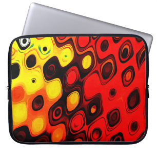 Funda Para Portátil Dibujo pastel de aceite. Fondo de color abstracto.