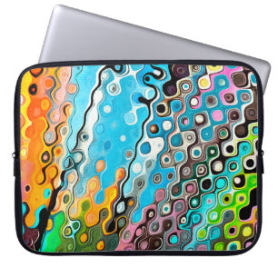 Funda Para Portátil Dibujo pastel de aceite. Fondo de color abstracto.