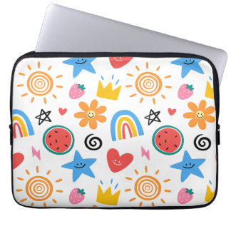 Funda Para Portátil Dibujos Animados de Verano Divertido Patrón Sin Co